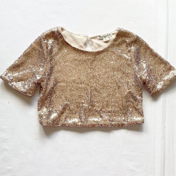 Knitworks Other - Knitworks Sequins Cropped Top Size 10